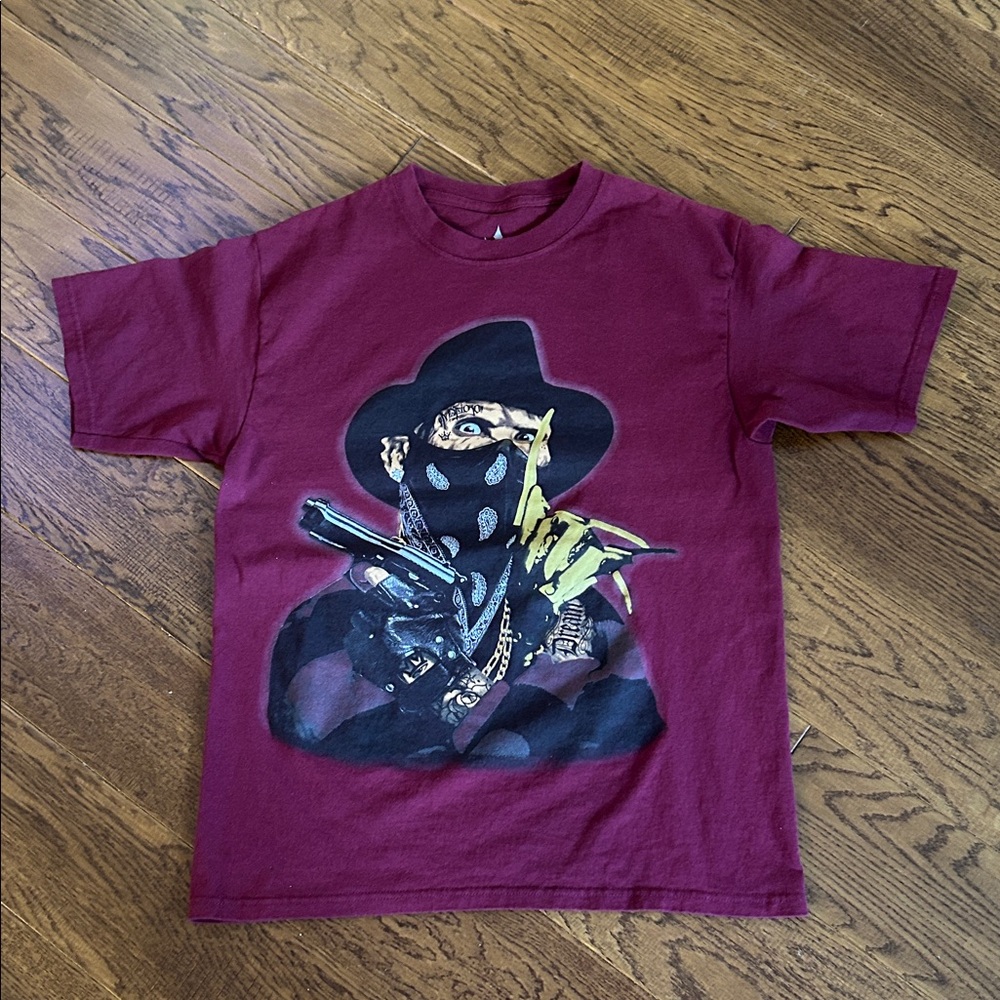 Burgundy Graphic Kids T-Shirt